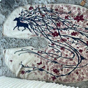 Tan/Red Reversible Winter Cape/Coat/Shaw/Scarf